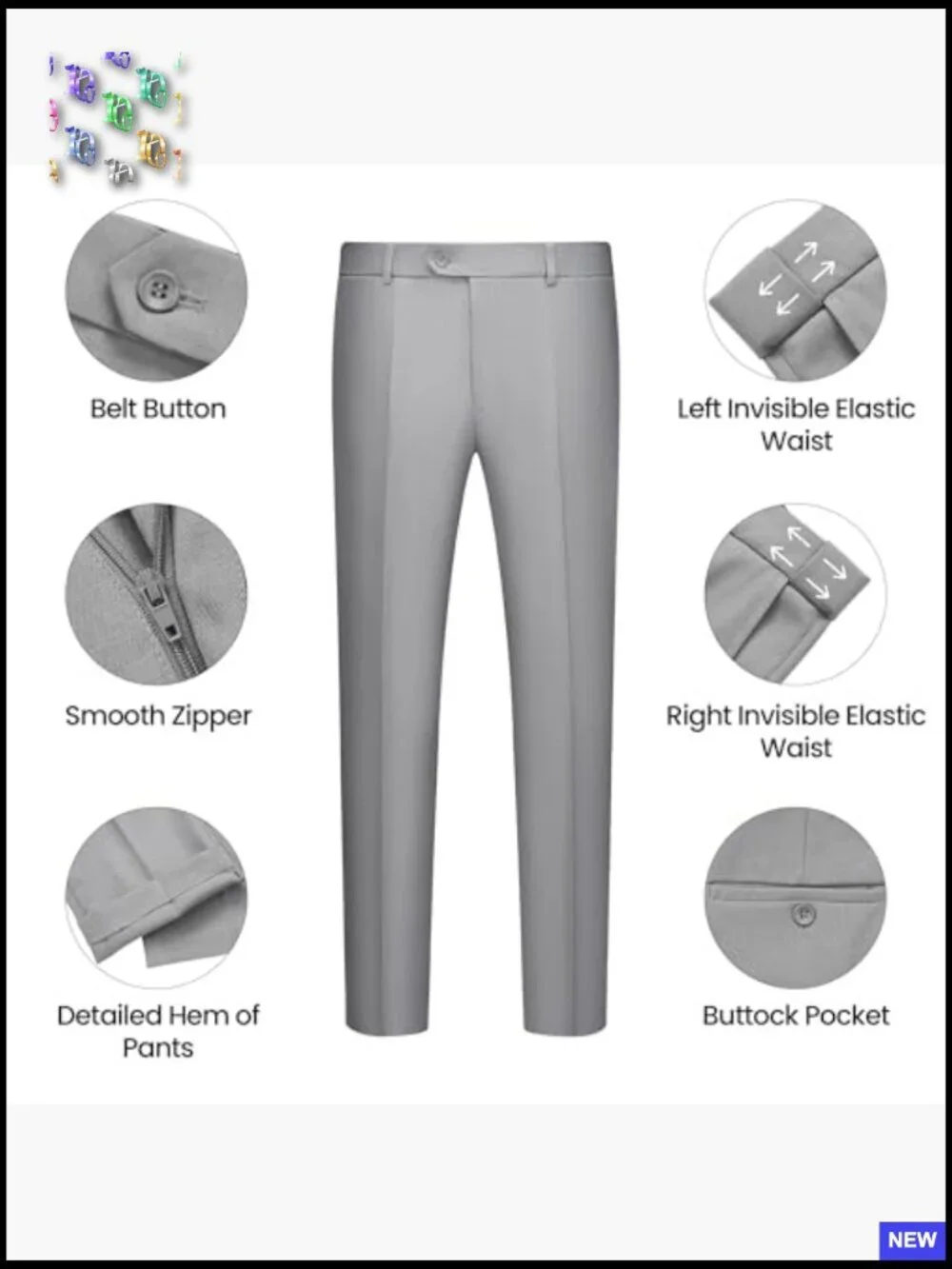 Slim Fit Suit Set One Button Blazer Jacket Pants Tuxedo Classic Formal